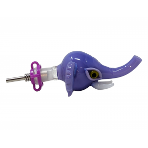 4.2" Elephant Design W/ SS Tips Honey Straw
